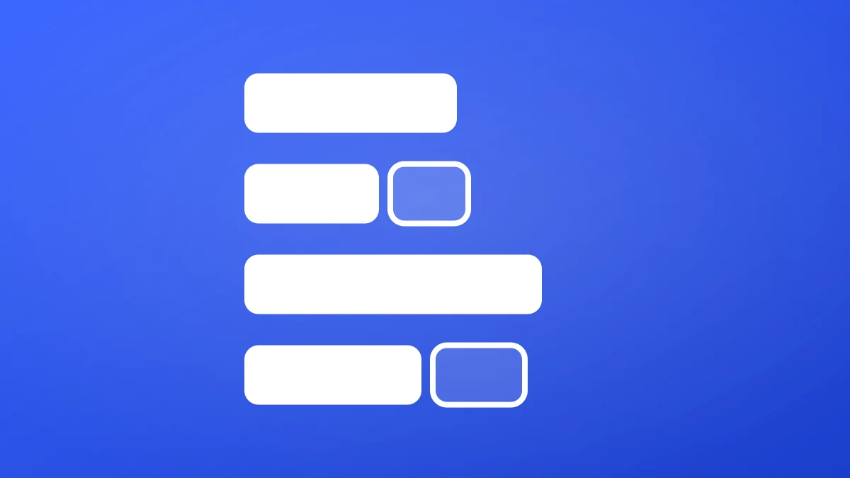 Services drawn as bars of different lengths, some with an add-on block on the end
